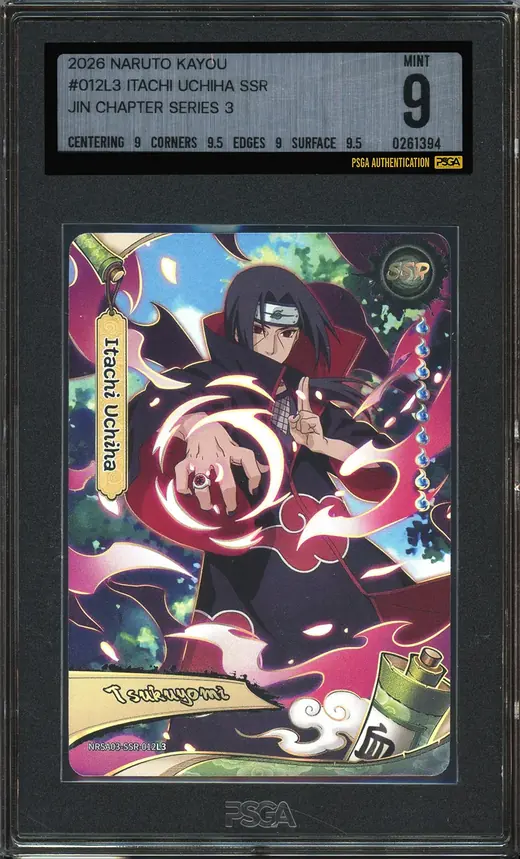 การ์ด Itachi Uchiha SSR ชุด Jin Chapter Series 3 Naruto Kayou เกรด PSGA MINT 9