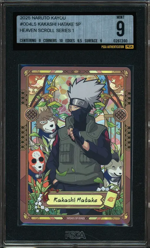 การ์ด Kakashi Hatake SP ชุด Heaven Scroll Series 1 Naruto Kayou เกรด PSGA MINT 9